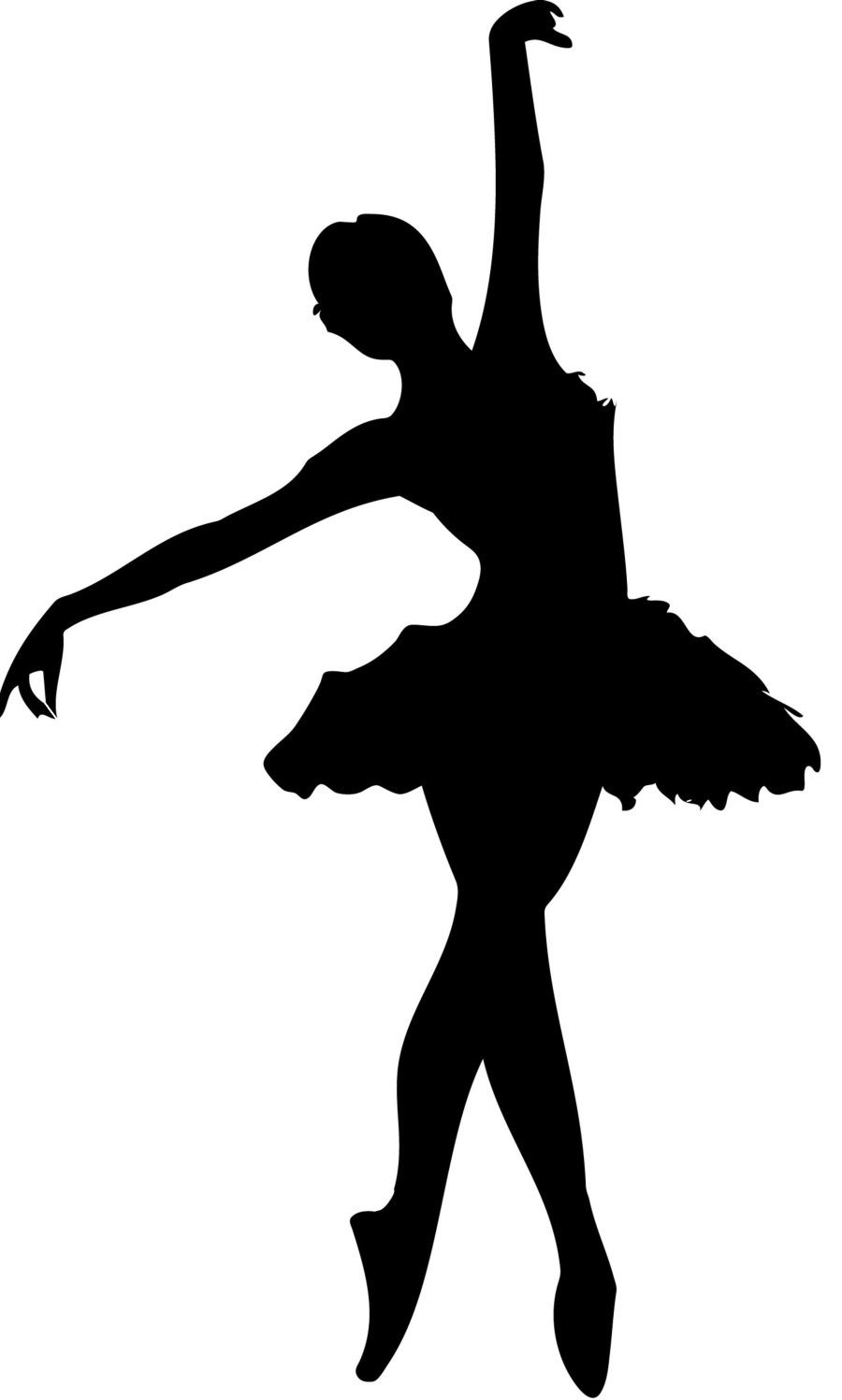 Балерина черно белый рисунок